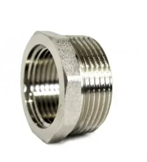 Футорка латунна 1/2″ В × 1″ Н Gross (внутрішня/зовнішня, перехідна, ГРОСС)