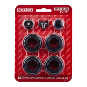 Комплект футорок KOER SET-01 для підключення біметалевих радіаторів 1×2 без кронштейна (футорки KOER)