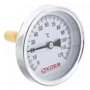 Термометр аксіальний Koer KT671A 120°C D-63мм L-50мм (термометр Koer)