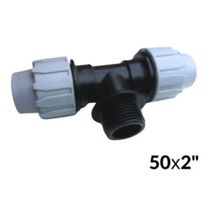 Трійник ПНД 50 × 2″ Н × 50 (зовнішня)