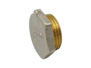Заглушка латунна 3/4″ В (внутрішня, нікель)